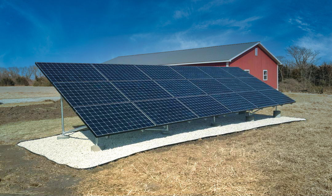 Residential Home Solar Array in Ozawkie, Kansas