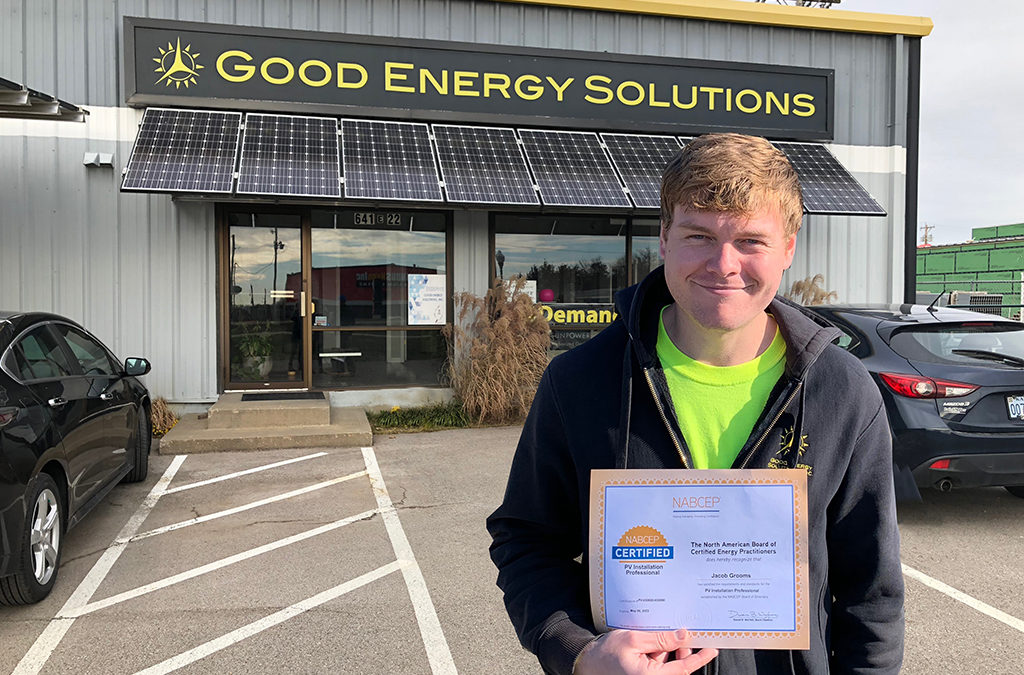 Another Good Energy Solutions Employee Earns NABCEP Certification